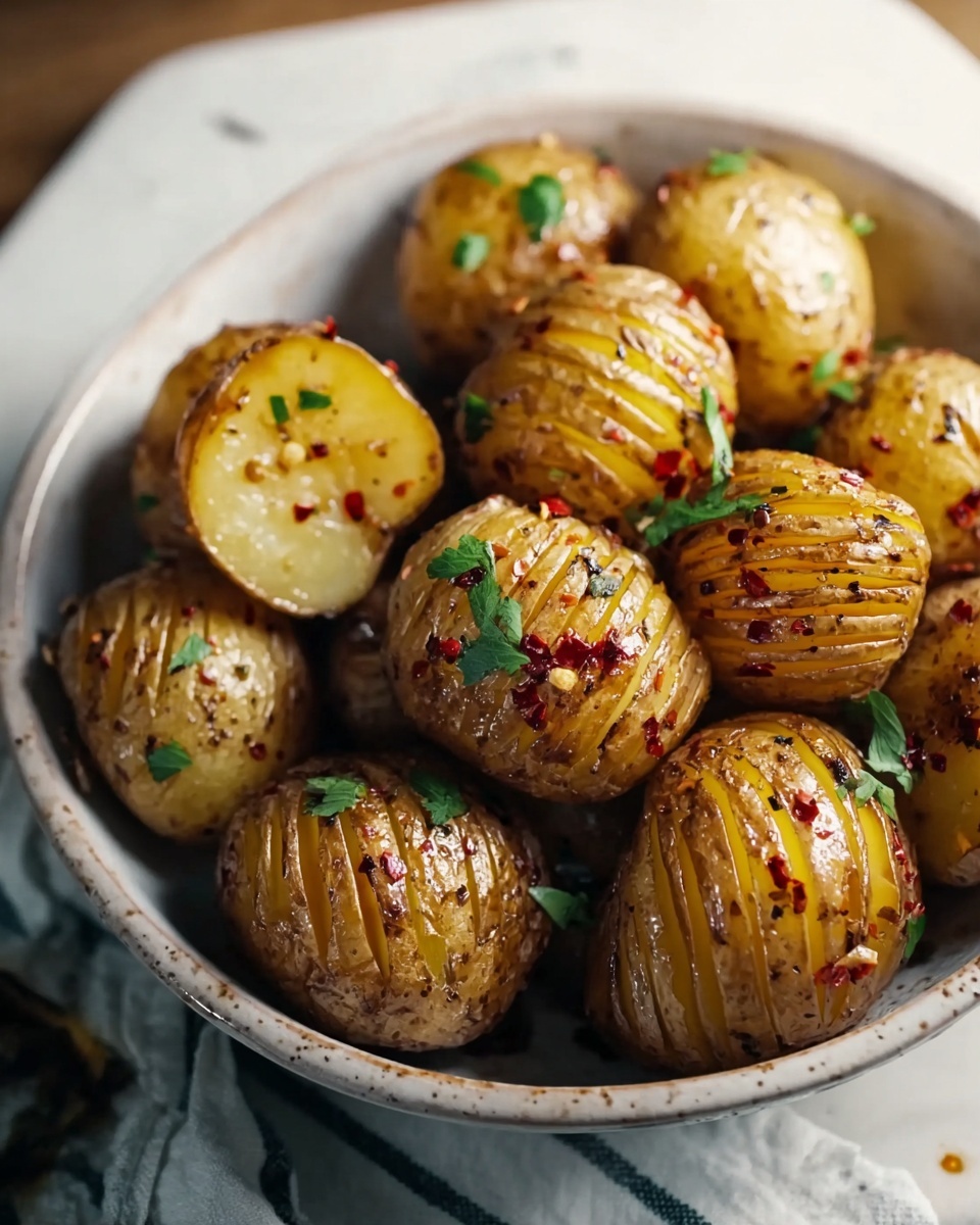 Salt & Pepper Mini Hasselback Potatoes with Cajun Dip Recipe - Recipe Image