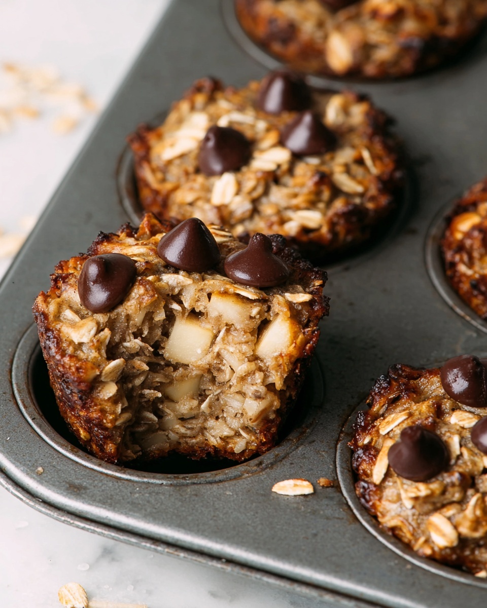 Baked Oatmeal Cups with Banana and Chocolate Chips Recipe - Recipe Image