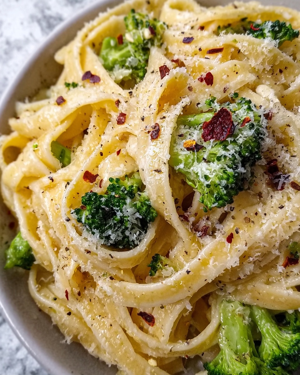 Easy One-Pot Garlic Butter Broccoli Pasta Recipe - Recipe Image