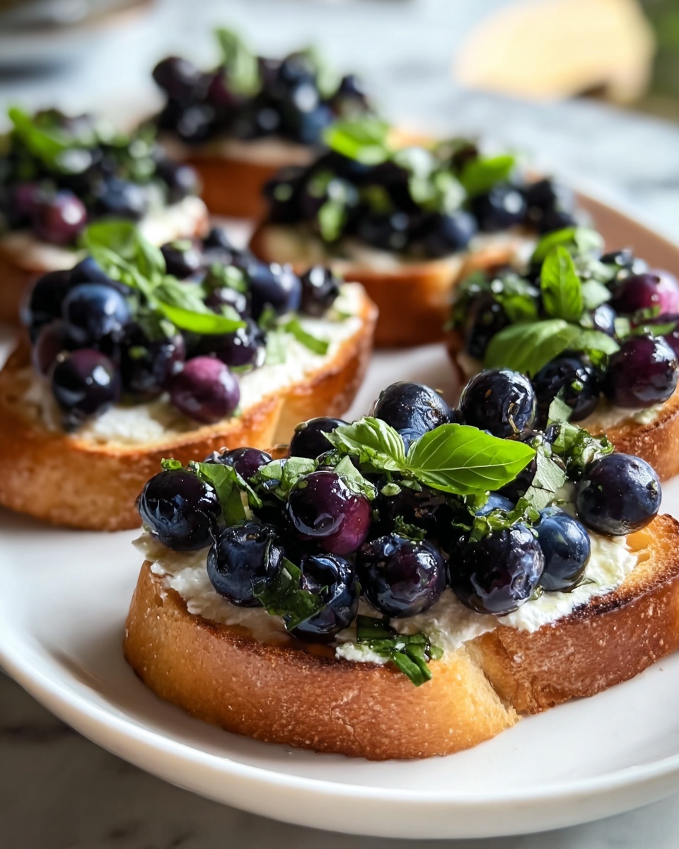 Blueberry Basil Bruschetta Recipe - Recipe Image