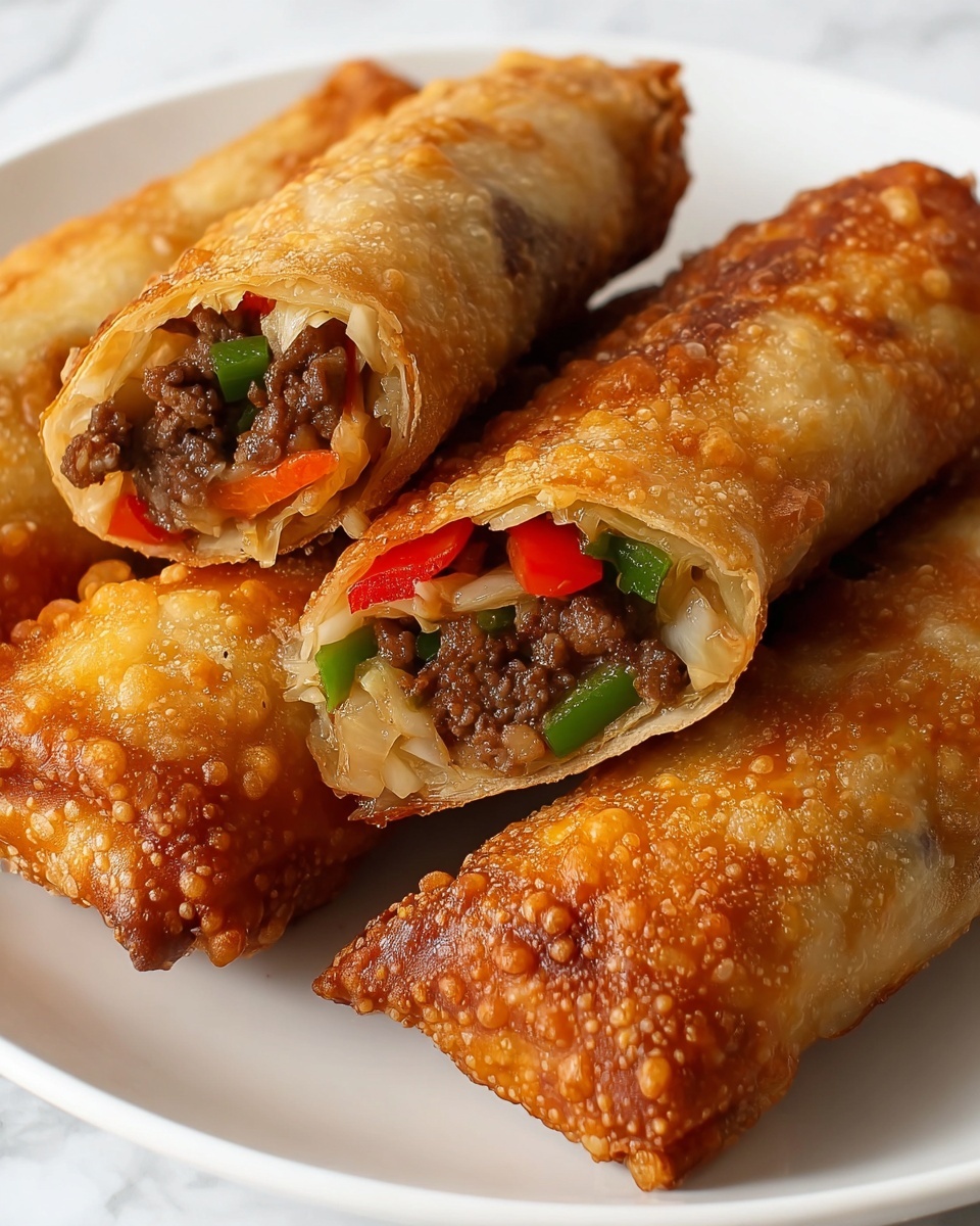 Philly Cheesesteak Egg Rolls Recipe - Recipe Image