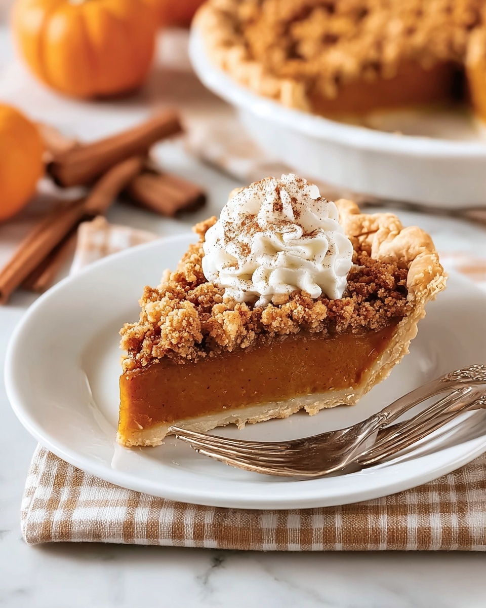Apple Butter Pumpkin Pie with Streusel Topping Recipe - Recipe Image