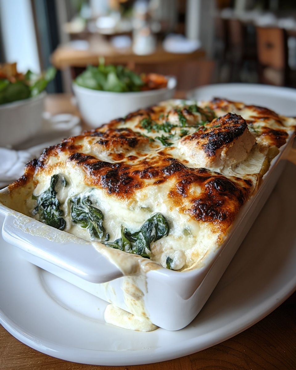Creamy Chicken and Spinach Casserole Recipe - Recipe Image