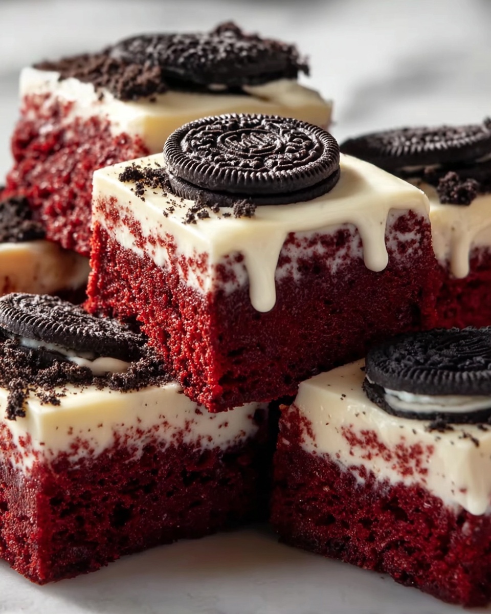 Cookies & Cream Red Velvet Brownies Recipe - Recipe Image