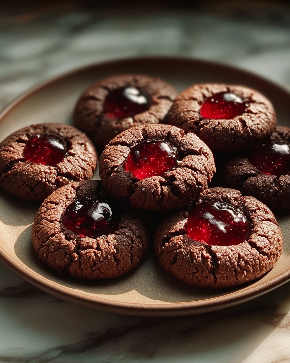 Chocolate Cherry Cookies with Ganache Filling Recipe - Recipe Image