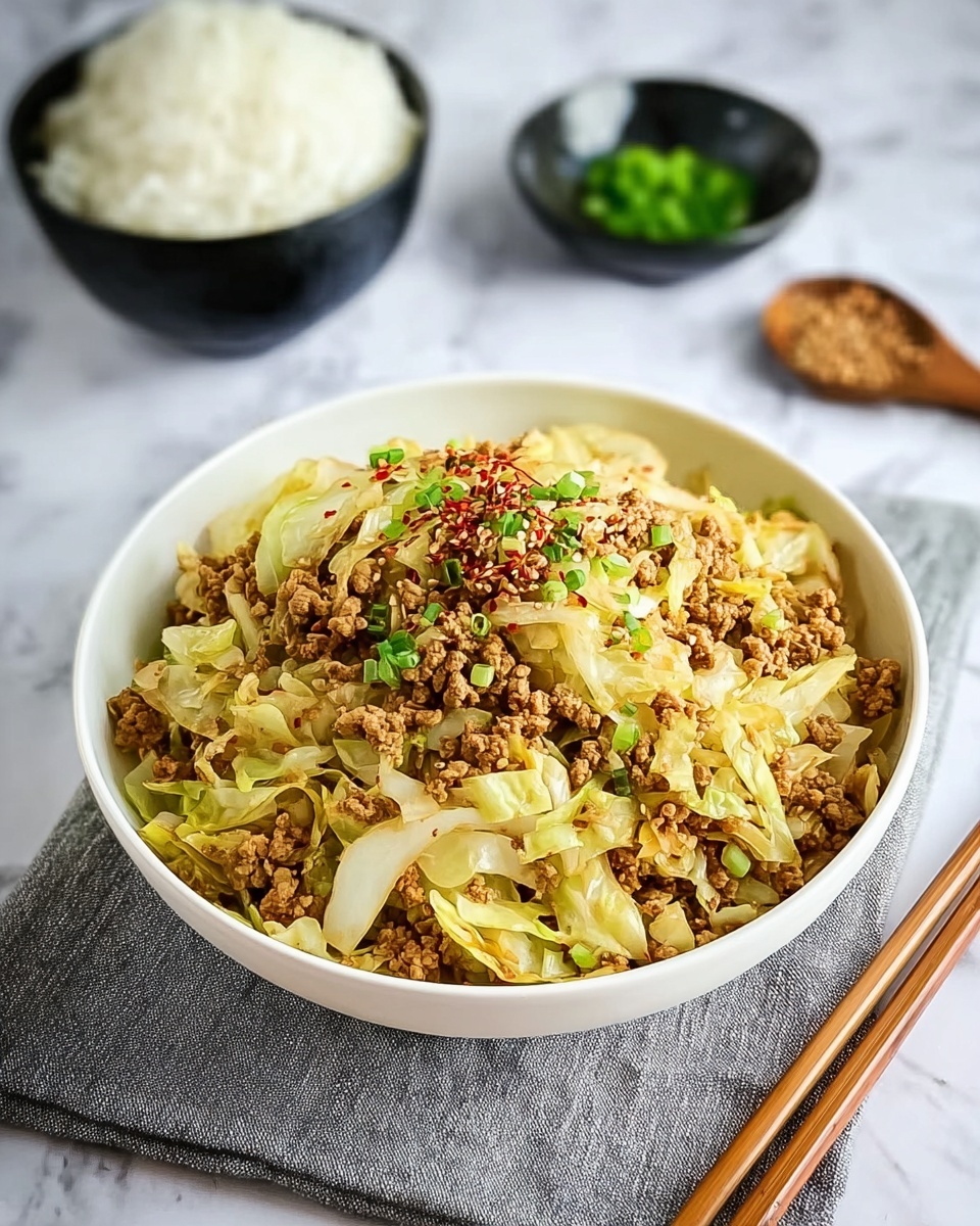Ground Beef and Cabbage Stir Fry Recipe - Recipe Image