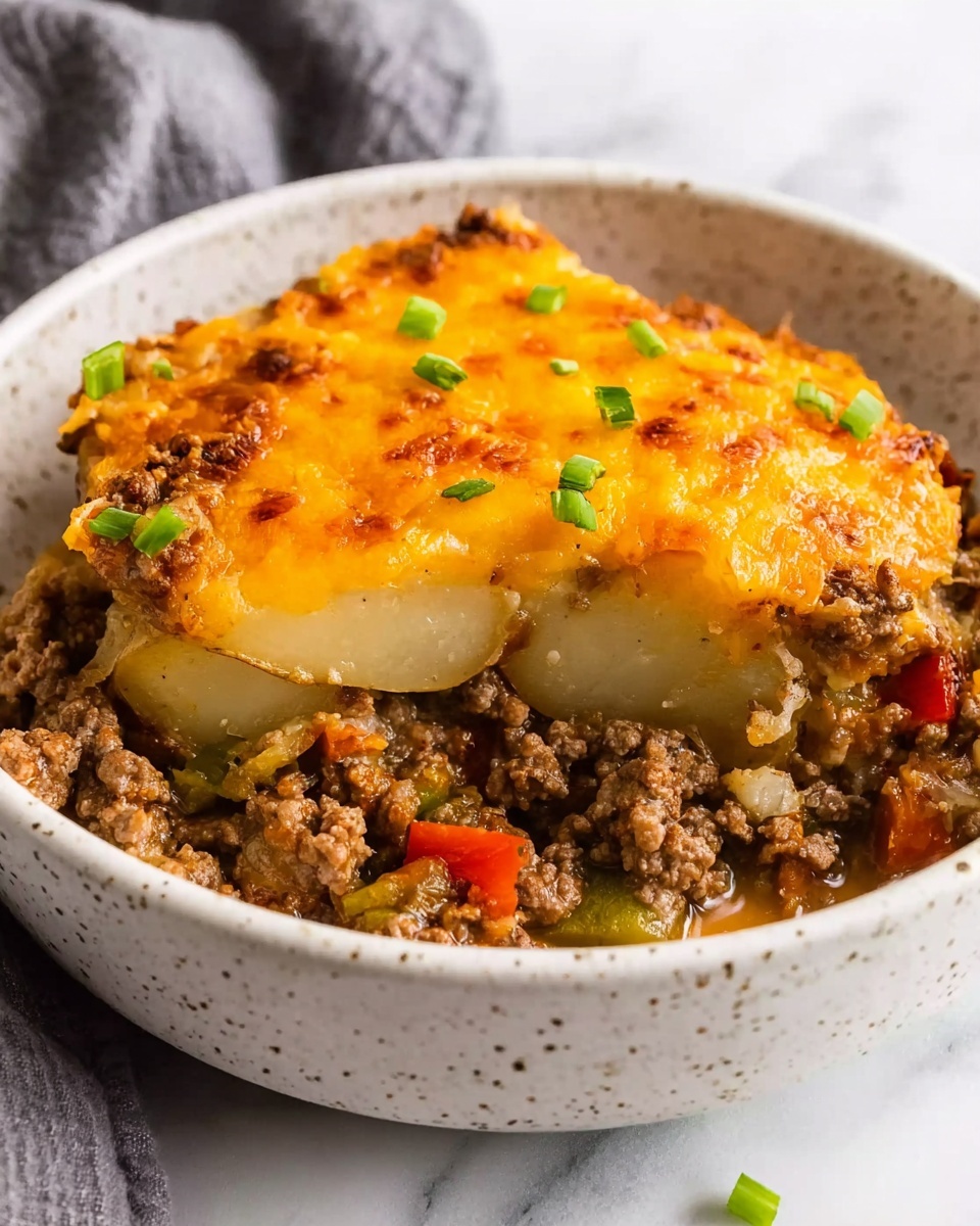 Cheesy Potato Beef Bake Recipe - Recipe Image