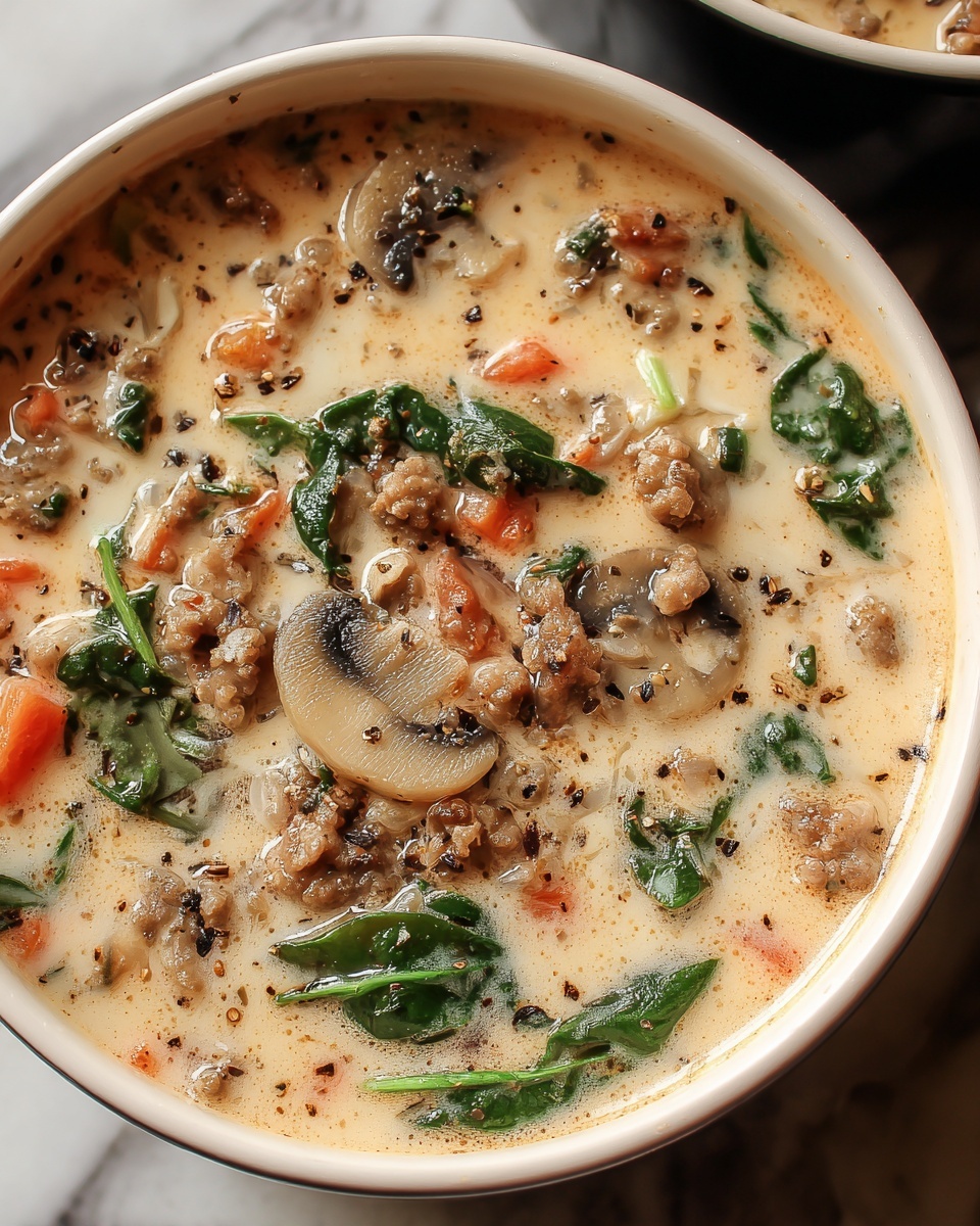 Creamy Parmesan Italian Sausage Soup Recipe - Recipe Image