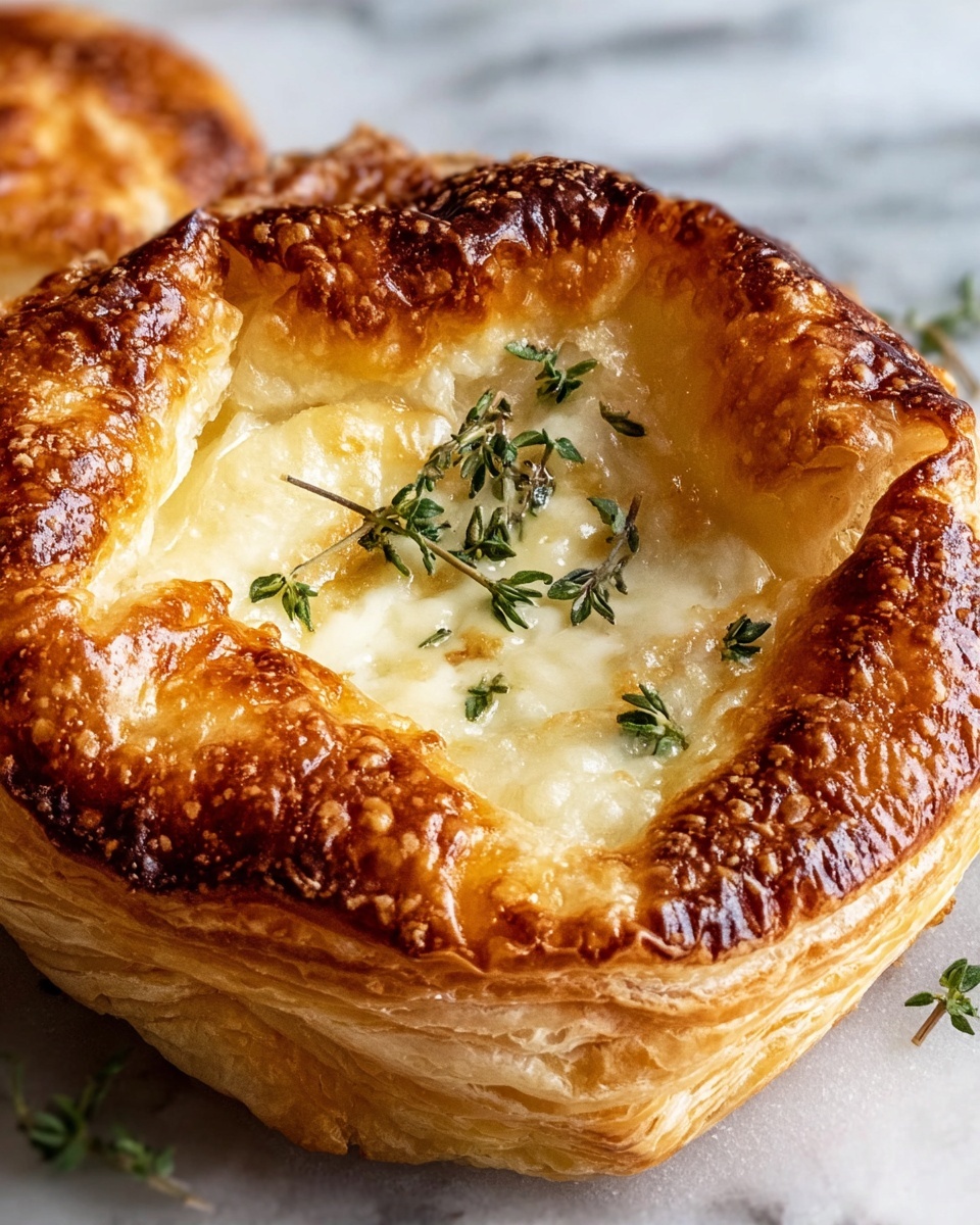 Baked Gruyère in Pastry with Rosemary and Garlic Recipe - Recipe Image