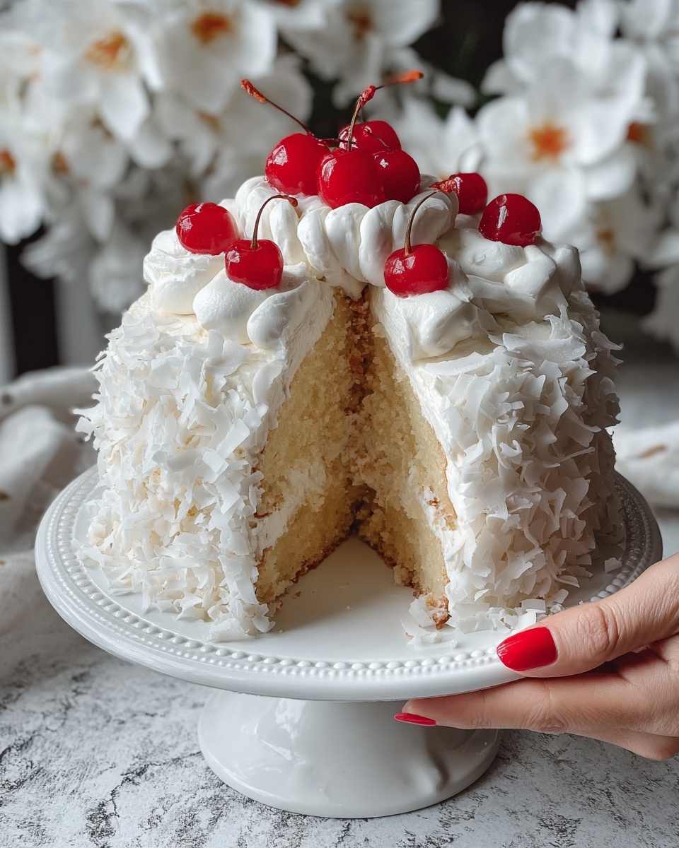 Old-Fashioned Snowball Cake Recipe - Recipe Image