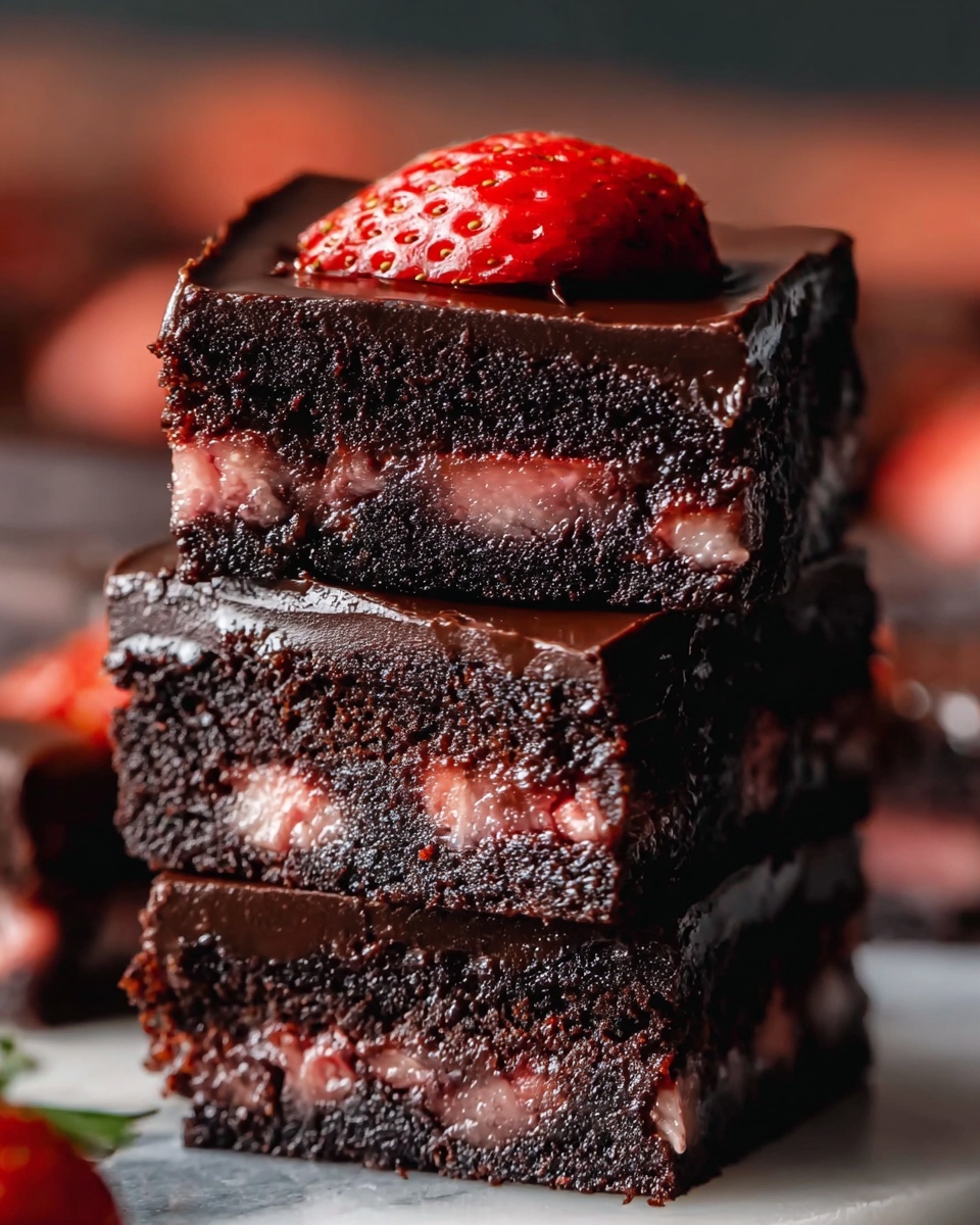 Chocolate Strawberry Brownies Recipe - Recipe Image