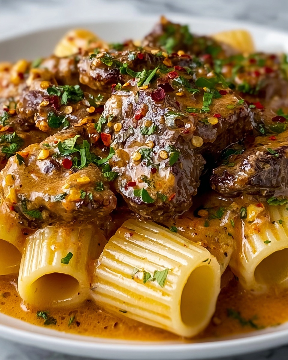 Creamy Paprika Steak Shells Recipe - Recipe Image