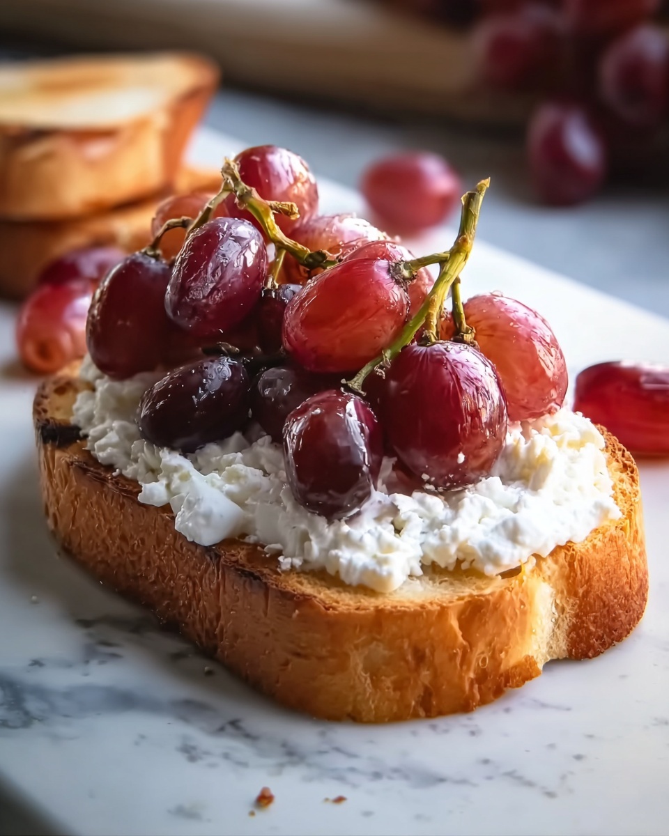 Roasted Grapes on Ricotta Toasts Recipe - Recipe Image