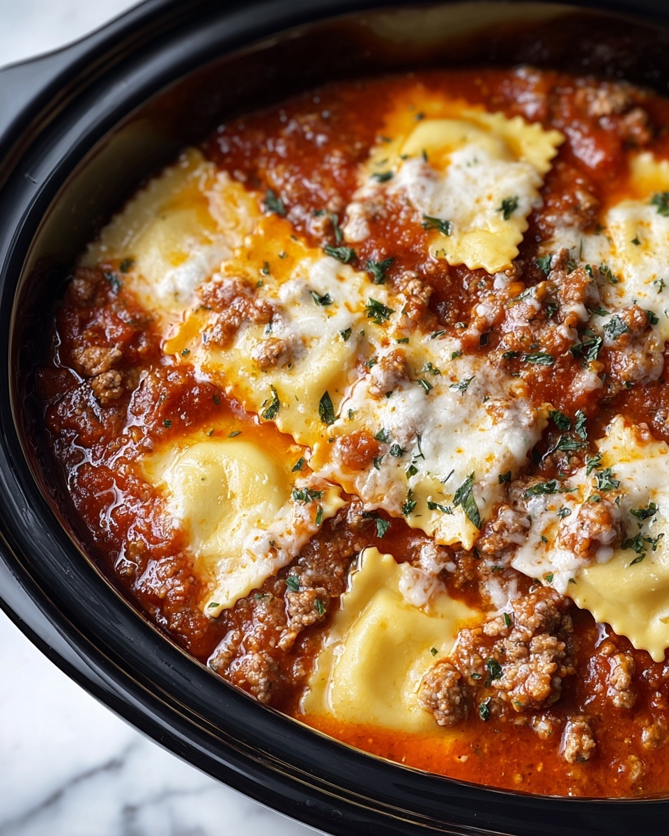 Crockpot Ravioli Lasagna Recipe - Recipe Image