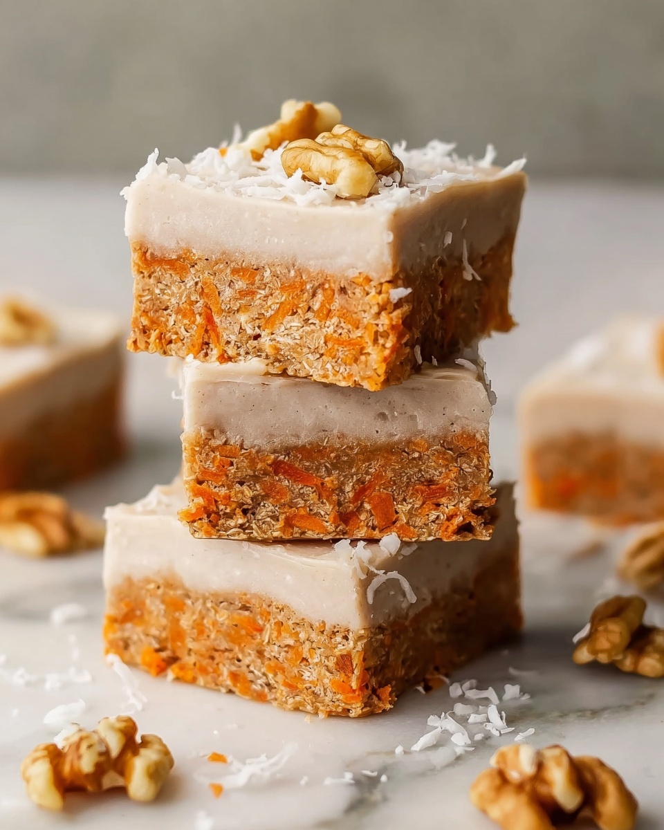 Healthy No-Bake Carrot Cake Breakfast Bars Recipe - Recipe Image