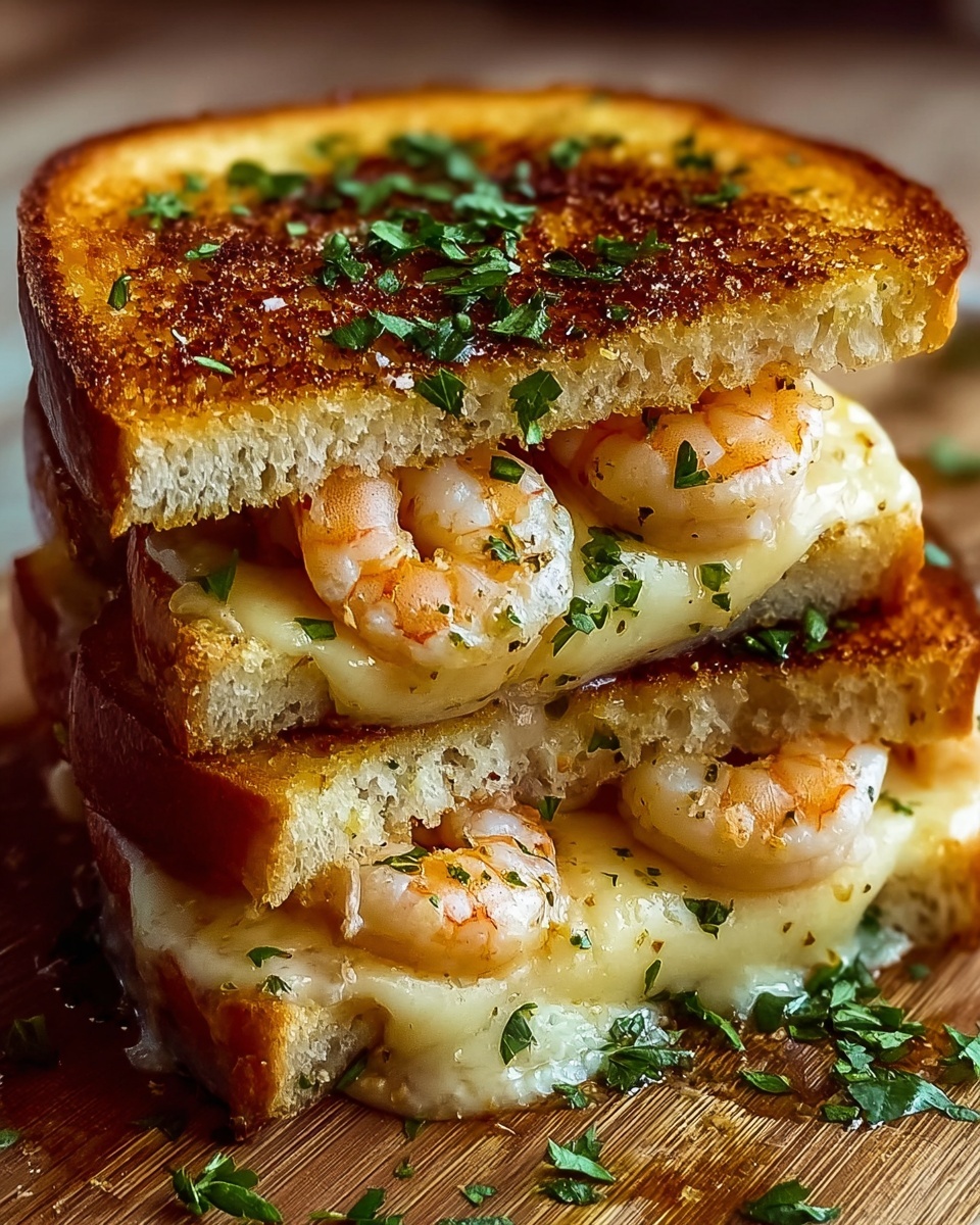 Shrimp & Cheese Grilled Sandwich Recipe - Recipe Image