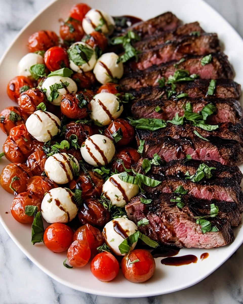 Balsamic Caprese Grilled Flank Steak Recipe - Recipe Image