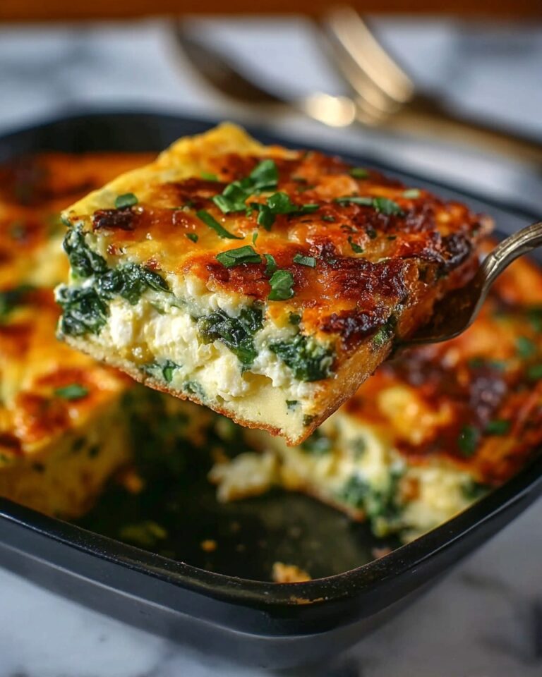 Baked Spinach and Cheese Egg Casserole Recipe