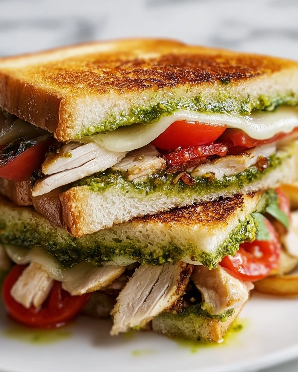 Gourmet Chicken Pesto Sourdough Sandwich Recipe - Recipe Image