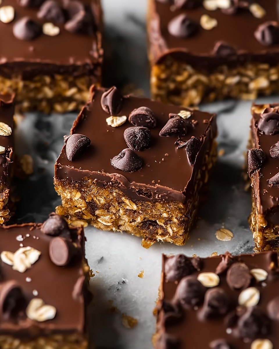 Peanut Butter Chocolate Oatmeal Bars Recipe - Recipe Image