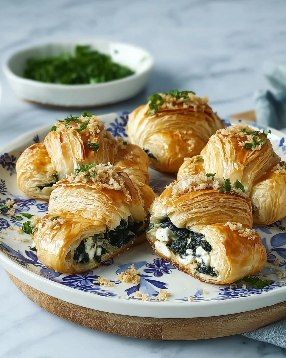 Spinach and Feta Puff Pastry Twists Recipe - Recipe Image