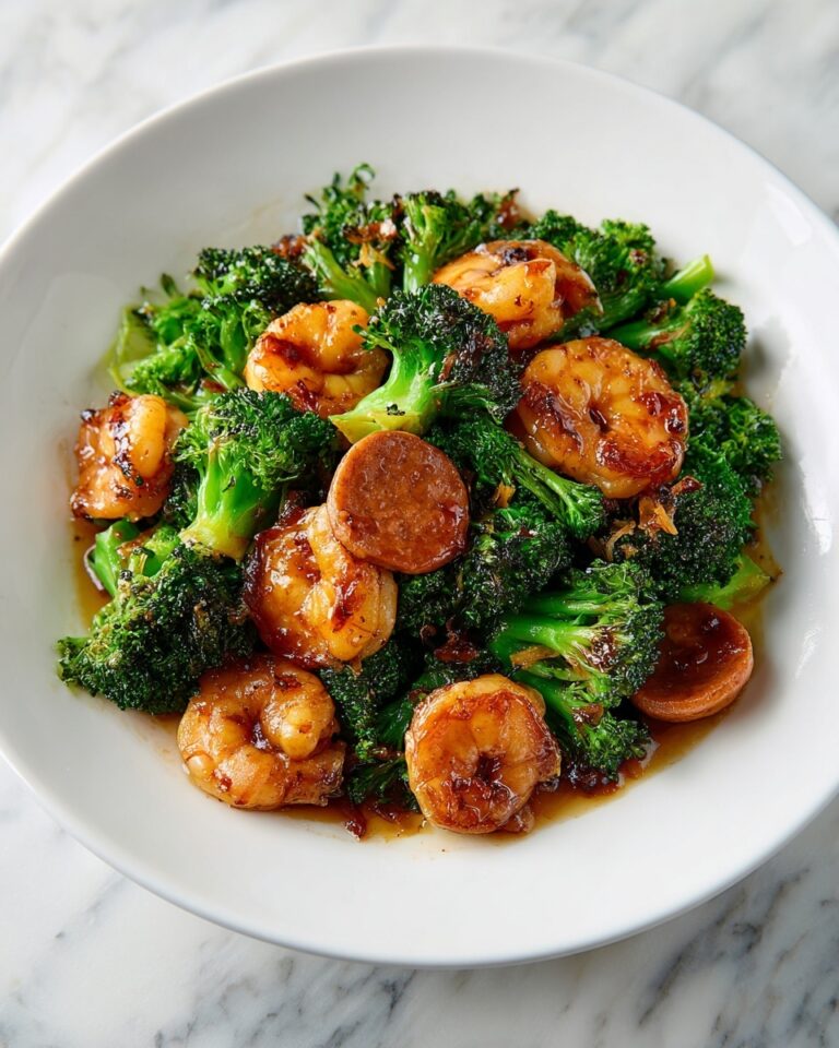 Honey Garlic Shrimp, Sausage & Broccoli Recipe