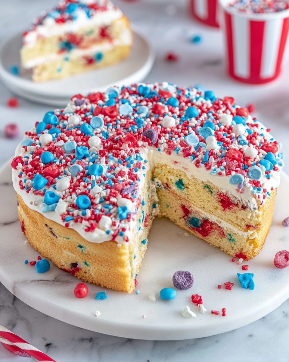 Fireworks Sugar Cookie Cake Recipe - Recipe Image