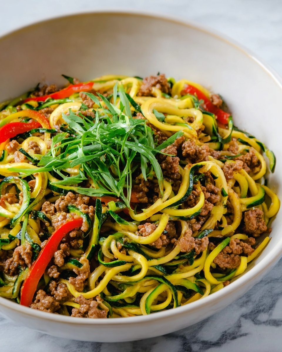 Keto Zucchini Noodles with Ground Beef Recipe - Recipe Image
