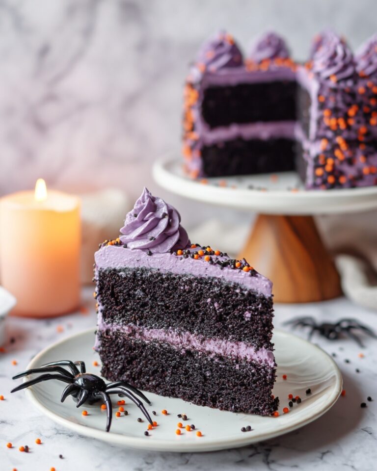 Spooky Black Velvet Halloween Cake Recipe