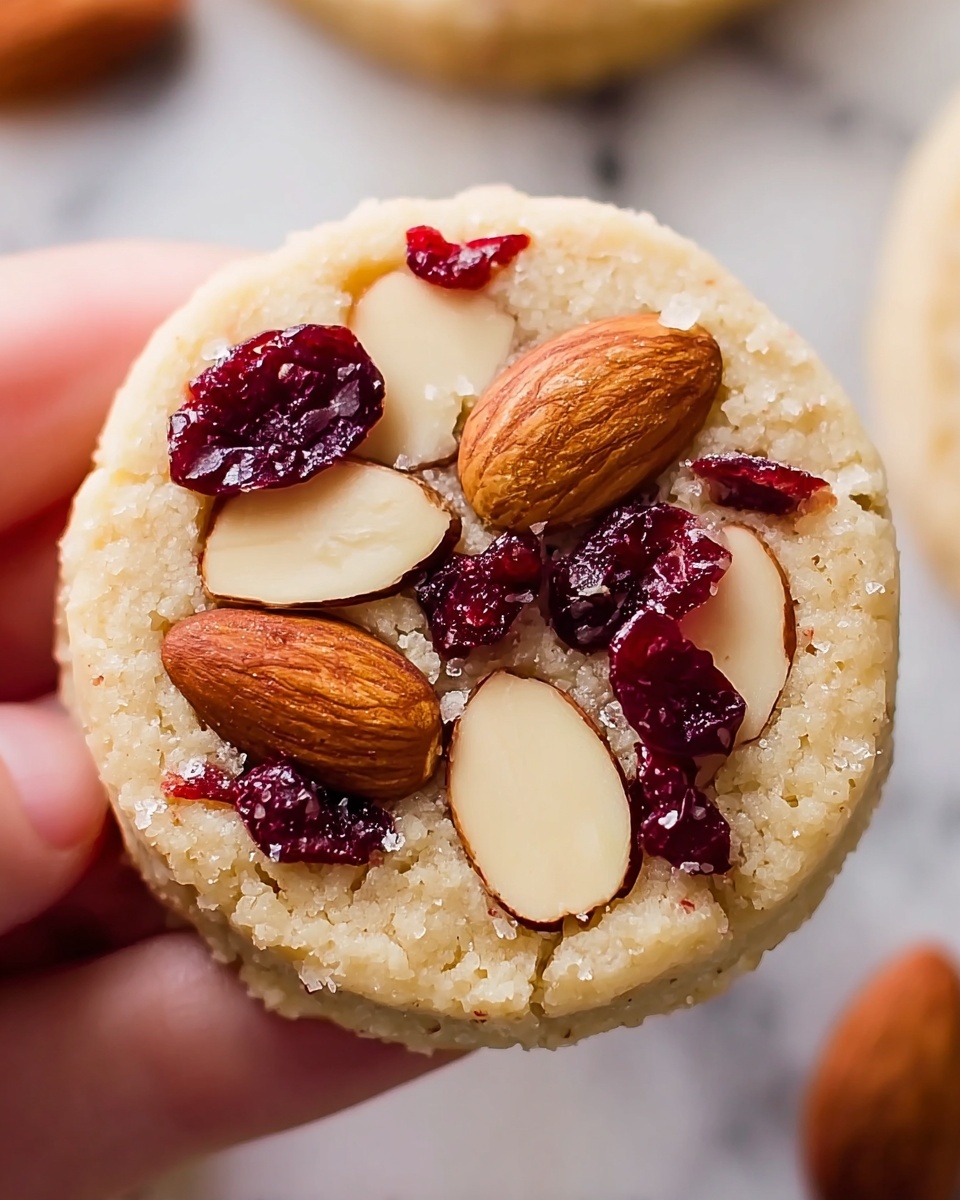Cherry Almond Shortbread Cookies Recipe - Recipe Image