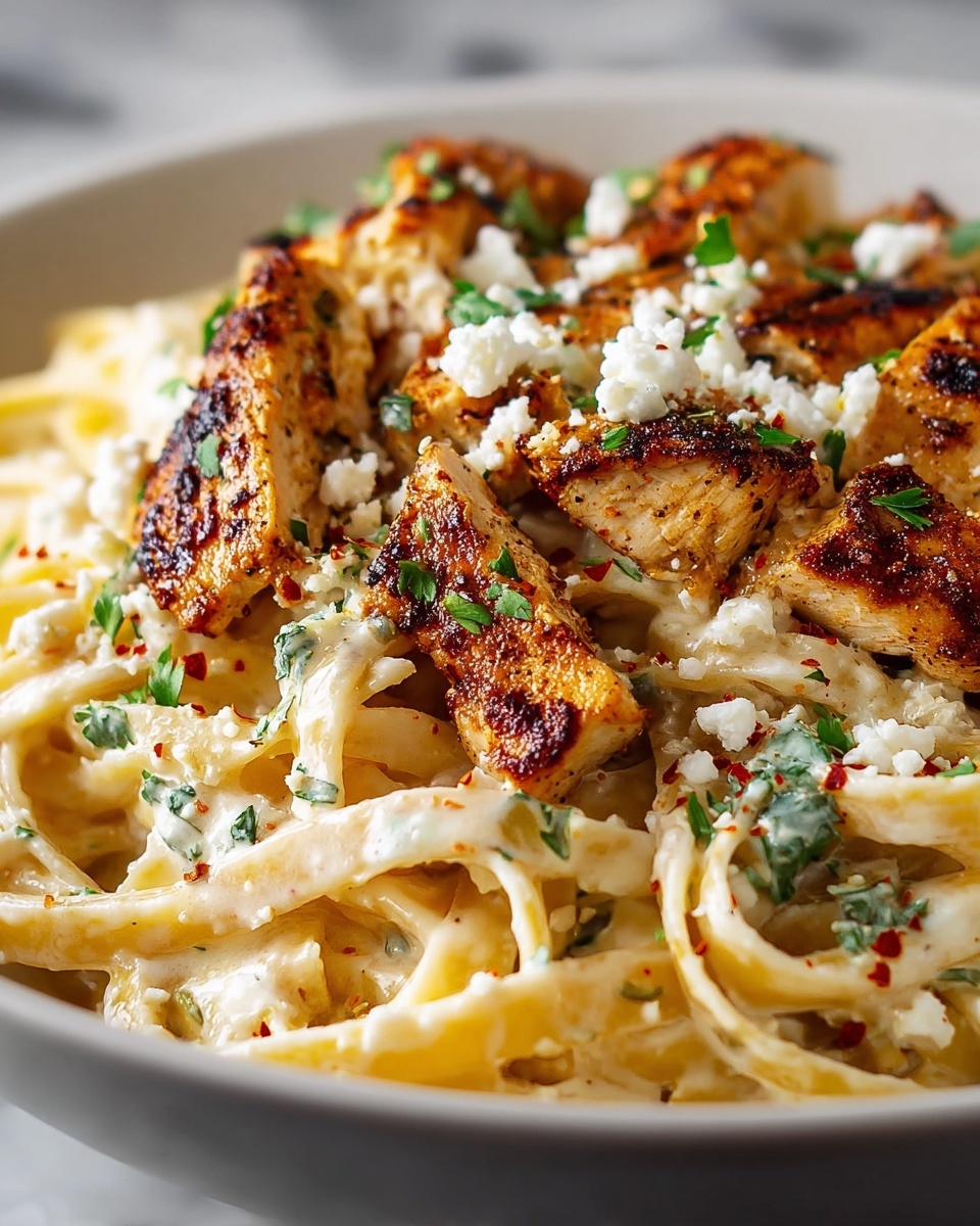 Creamy Cajun Chicken Linguine with Garlic Mozzarella Sauce Recipe - Recipe Image