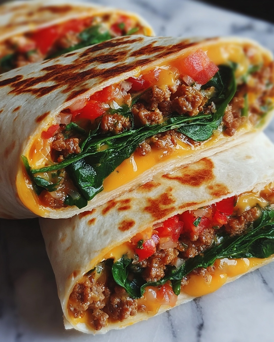 Best Vegan Cheeseburger Wraps Recipe - Recipe Image