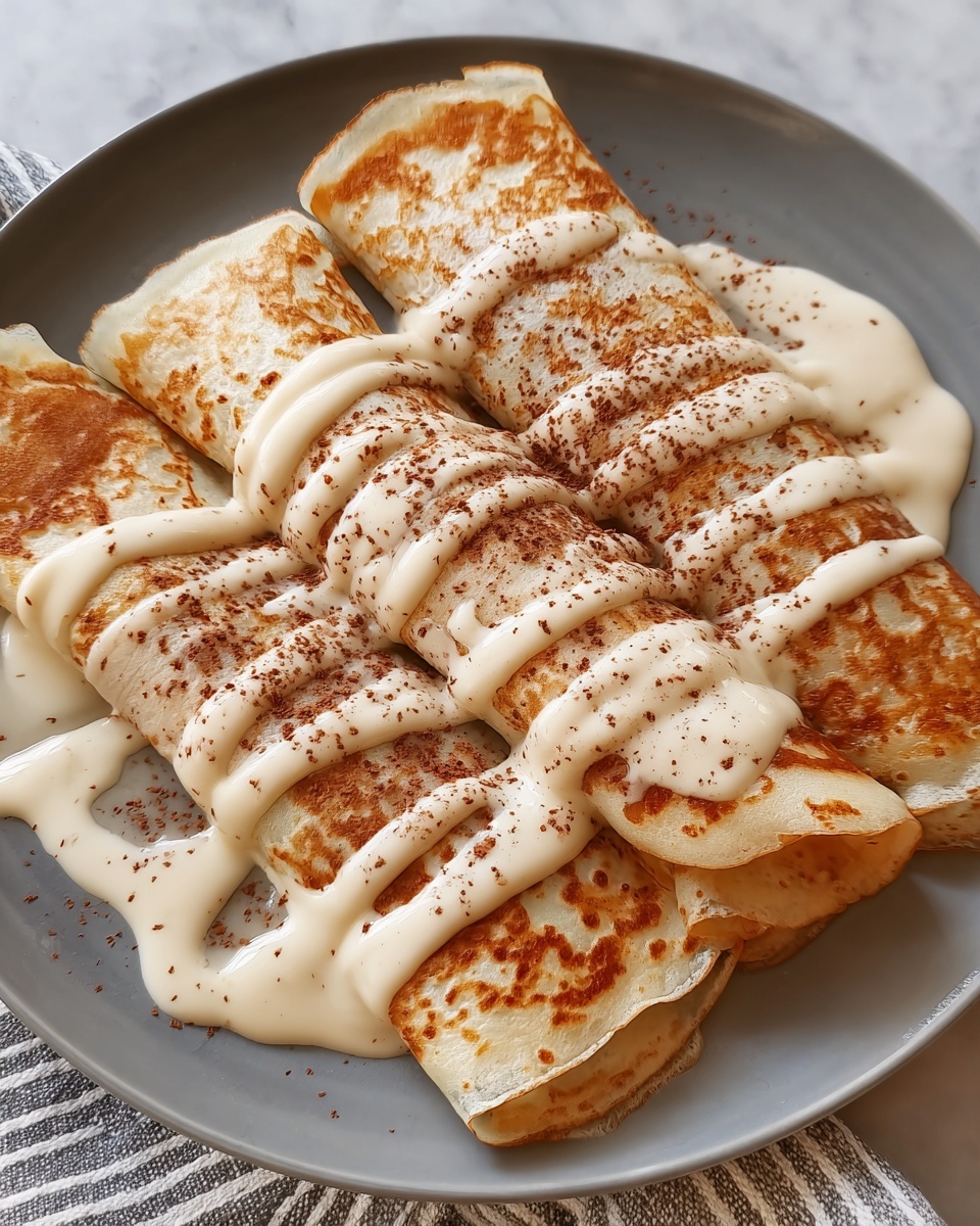 Cinnamon Roll Protein Crepes Recipe - Recipe Image