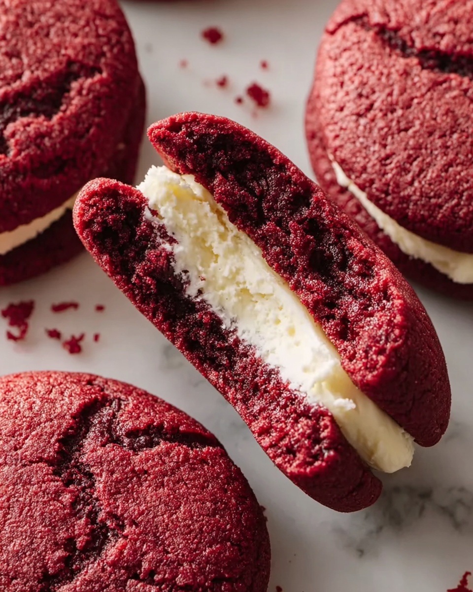 Red Velvet Cheesecake Stuffed Cookies Recipe - Recipe Image
