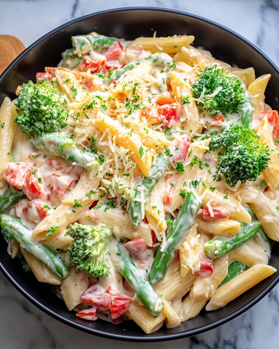 Creamy Pasta Primavera Recipe - Recipe Image