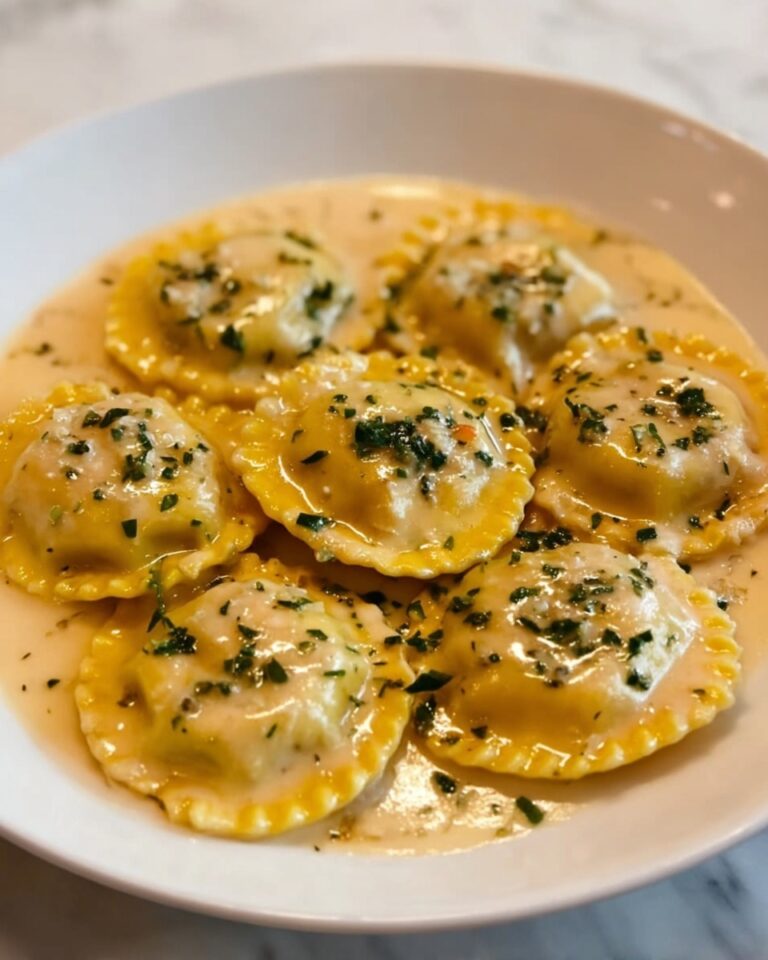 Lobster Ravioli with Creamy White Wine Sauce Recipe