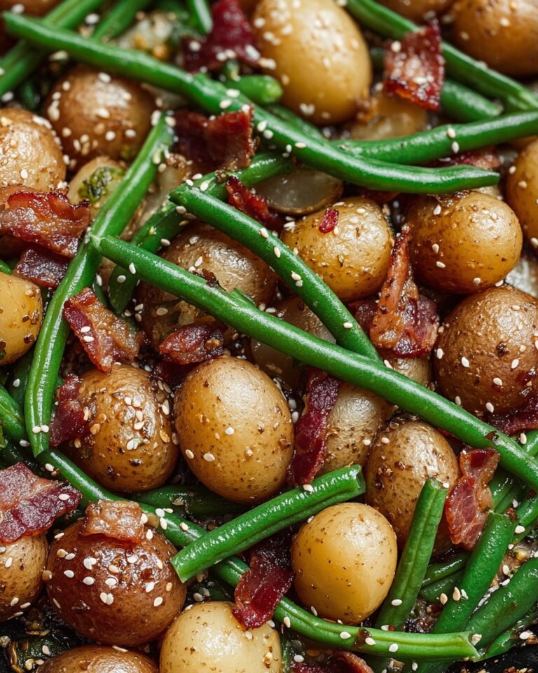 Potato and Green Bean Skillet with Bacon and Everything Bagel Seasoning Recipe