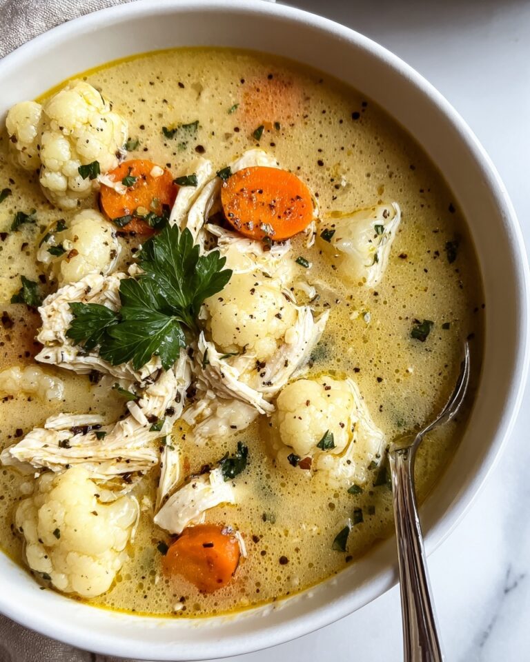 Anti-Inflammatory Cauliflower Chicken Soup Recipe