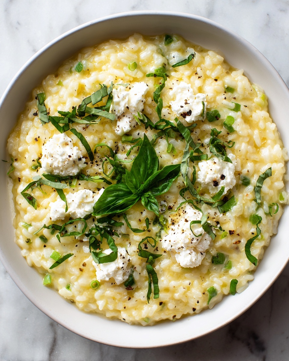 Basil, Leek & Goat Cheese Risotto Recipe - Recipe Image