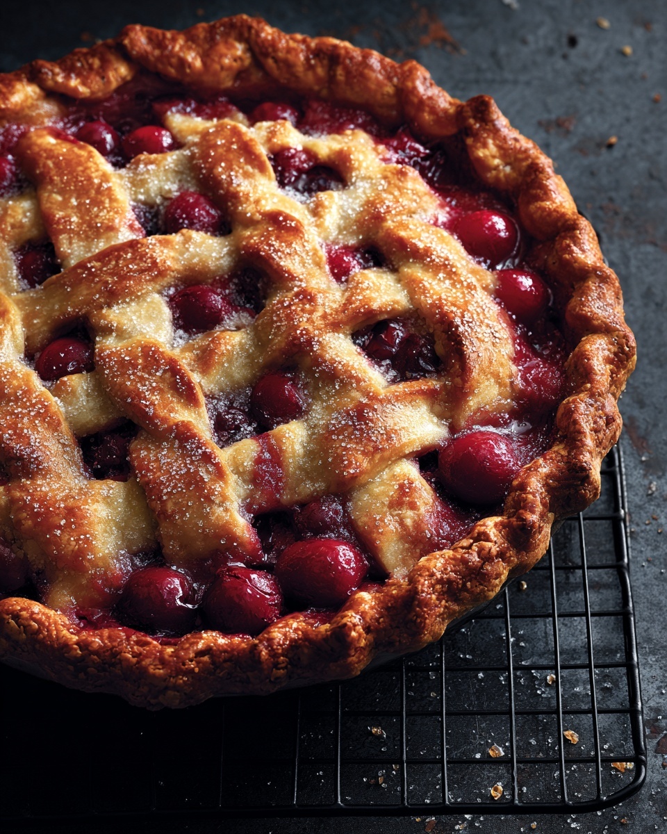 Baked Fresh Cherry Pie Recipe - Recipe Image