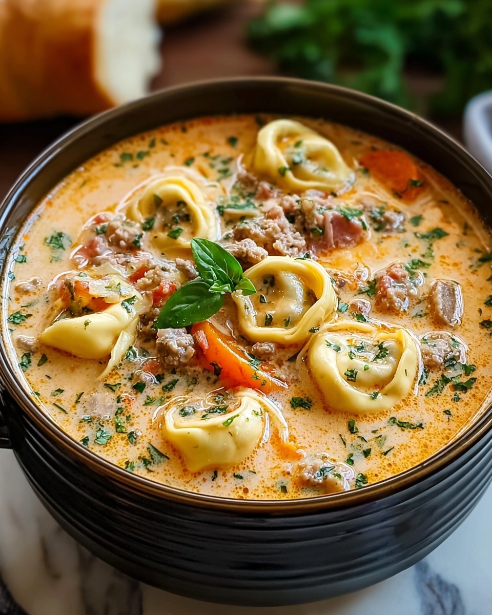 Slow Cooker Creamy Tortellini Soup Recipe - Recipe Image