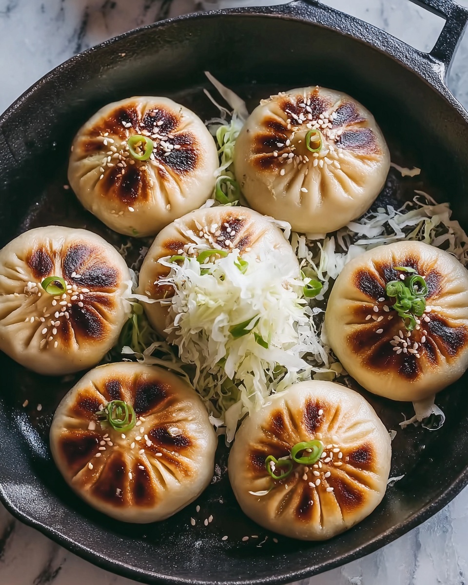 Vegan Pan-Fried Buns Recipe - Recipe Image