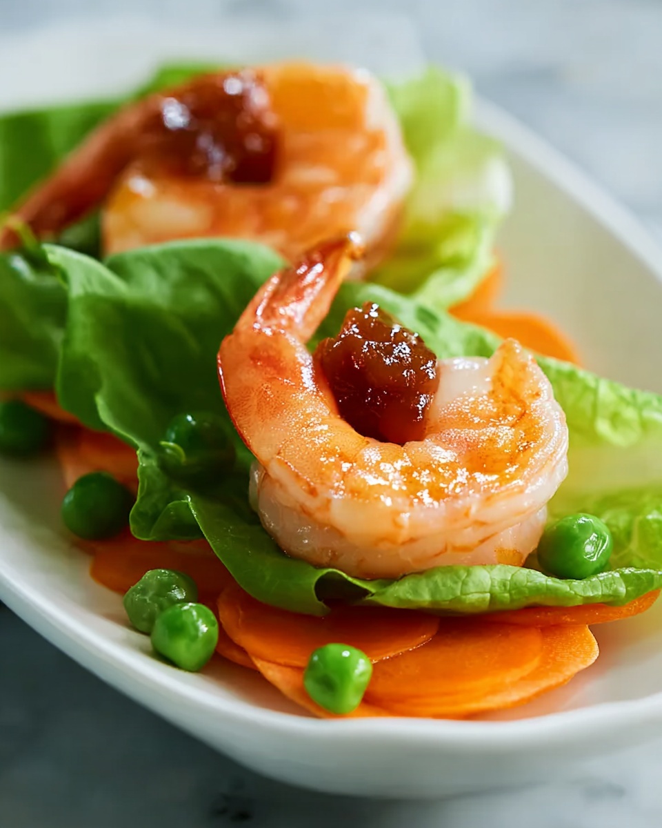 Shrimp Lettuce Cups with Fresh Vegetables and Delicious Dipping Sauces Recipe - Recipe Image