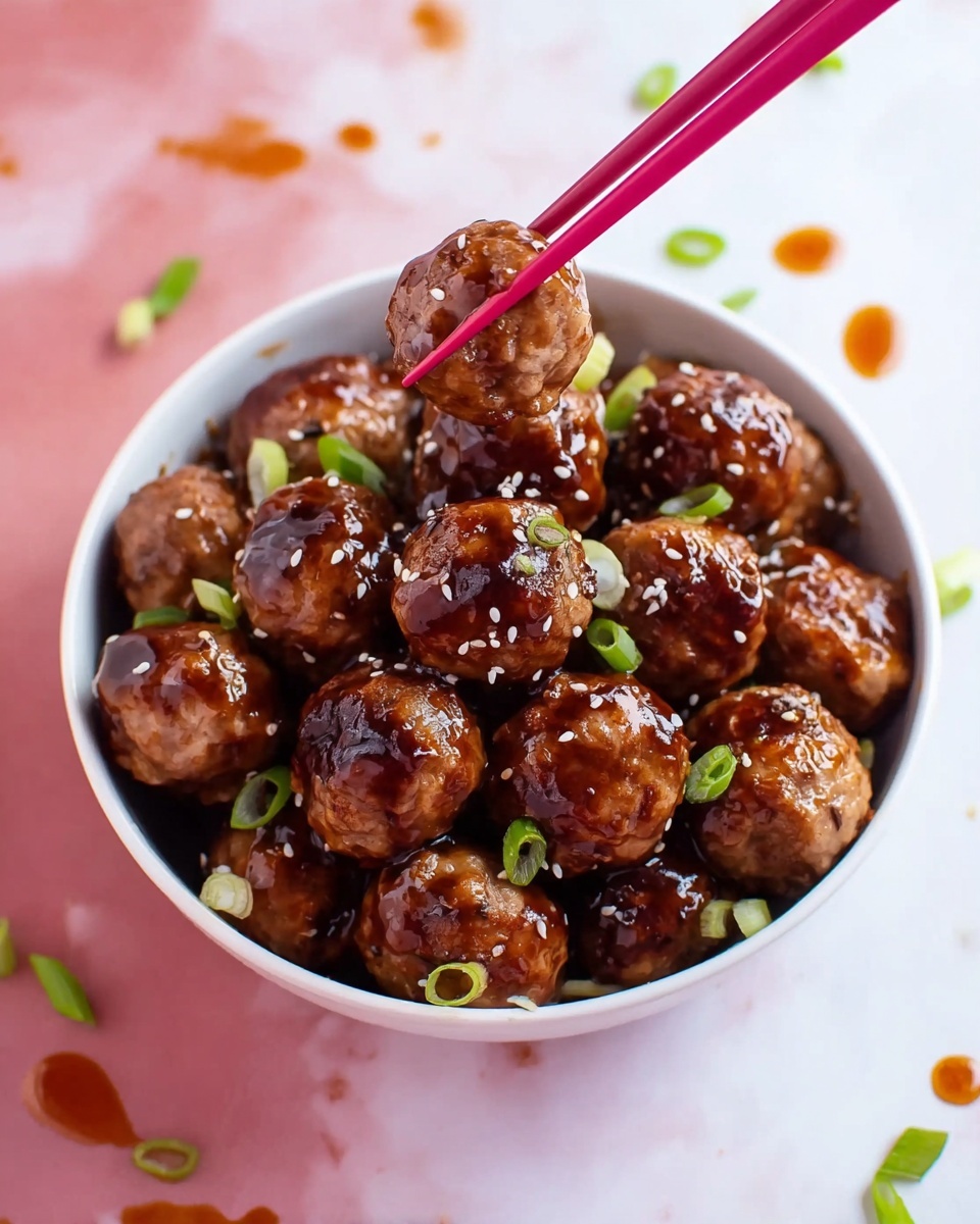 Asian Glazed Turkey Meatballs Recipe - Recipe Image