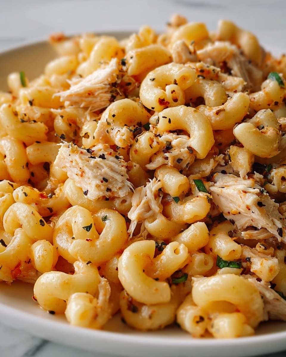 Healthy Macaroni with Chicken in a Creamy Parmesan and Greek Yogurt Sauce Recipe - Recipe Image