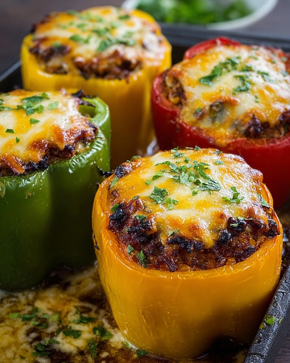 Stuffed Bell Peppers with Cheese Recipe - Recipe Image