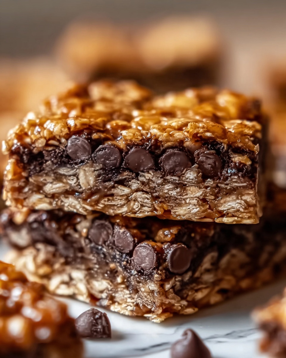 Homemade Chocolate Peanut Butter Rice Krispies Crunch Bars Recipe - Recipe Image