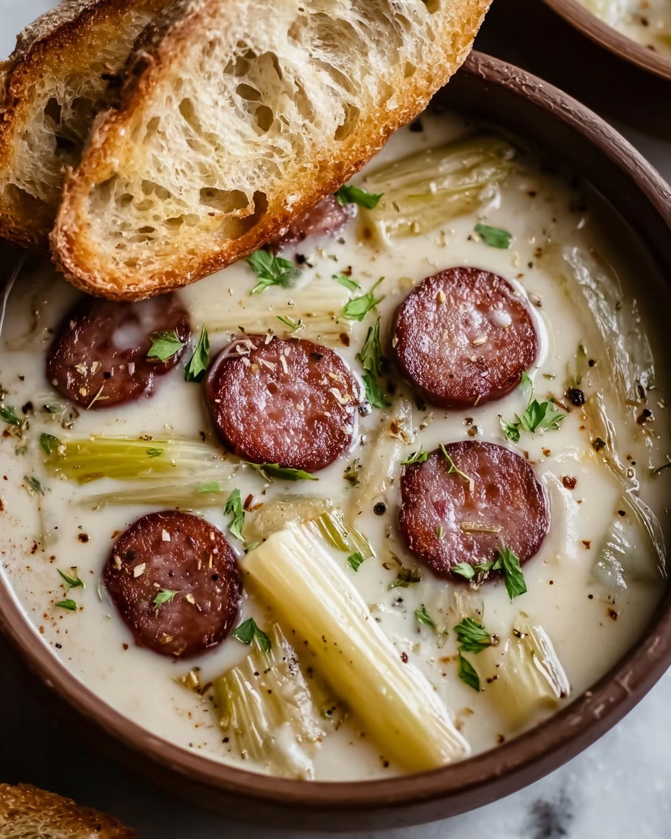 Smoked Sausage and Endive Fondue Recipe - Recipe Image