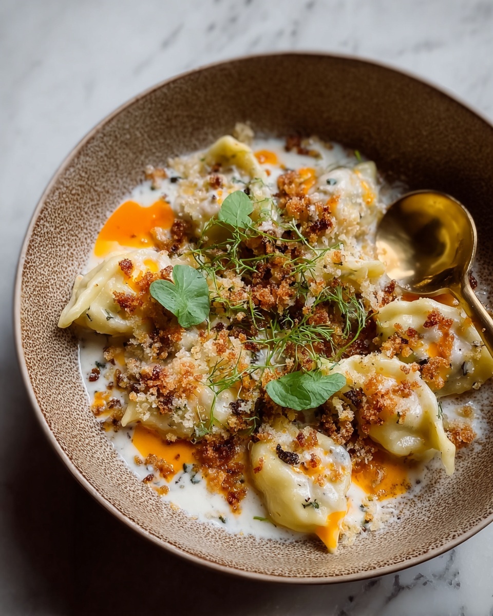 Yogurt Pasta with Garlic, Herbs, and Parmesan Recipe - Recipe Image