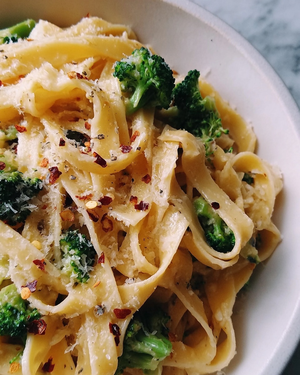 Easy One-Pot Garlic Butter Broccoli Pasta Recipe - Recipe Image